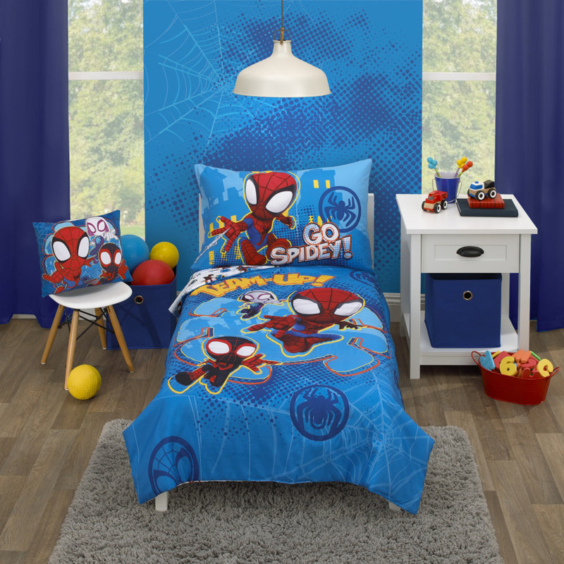 Disney Marvel Spidey and His Amazing Friends 4 Piece Toddler Bedding